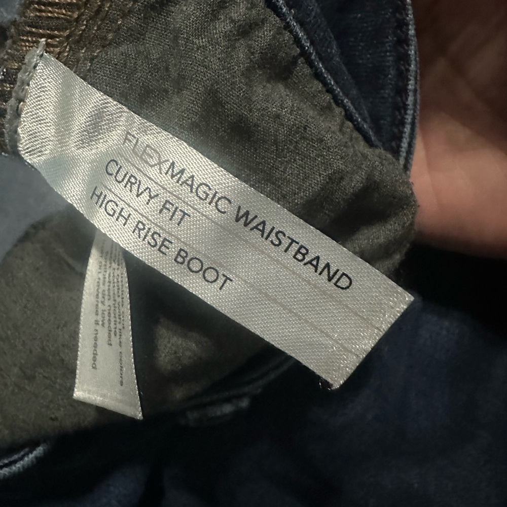 Lane Bryant Dark Blue high rise boot jeans - Picture 4 of 6